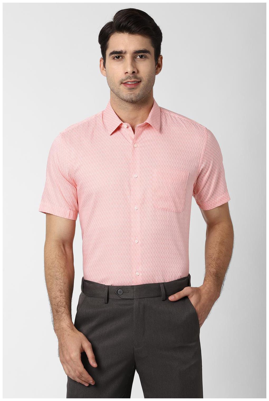 

Peter England Men Regular fit Formal Shirt - Peach
