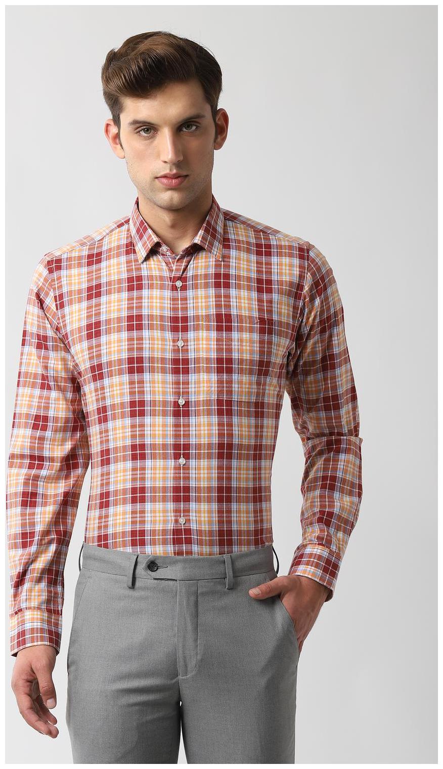 

Peter England Men Slim fit Formal Shirt - Cream