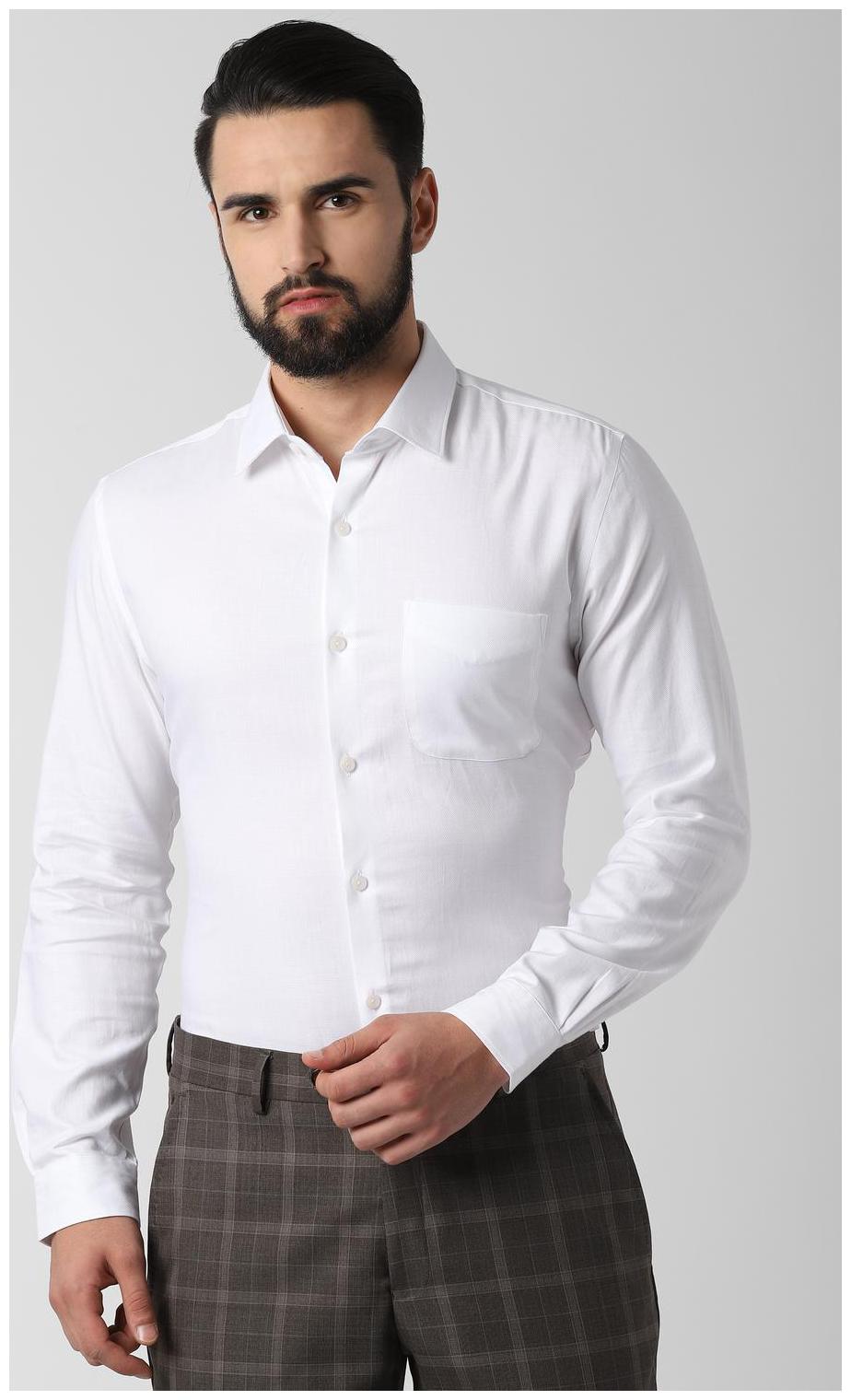 

Peter England Men Slim fit Formal Shirt - White