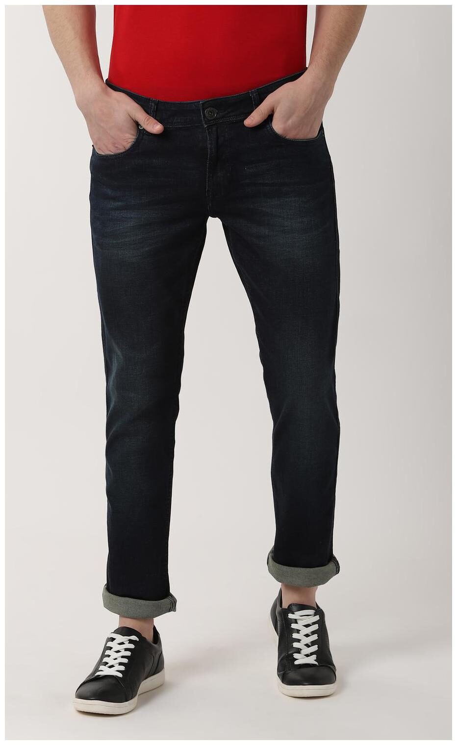 

Peter England Men Navy Blue Skinny Fit Jeans