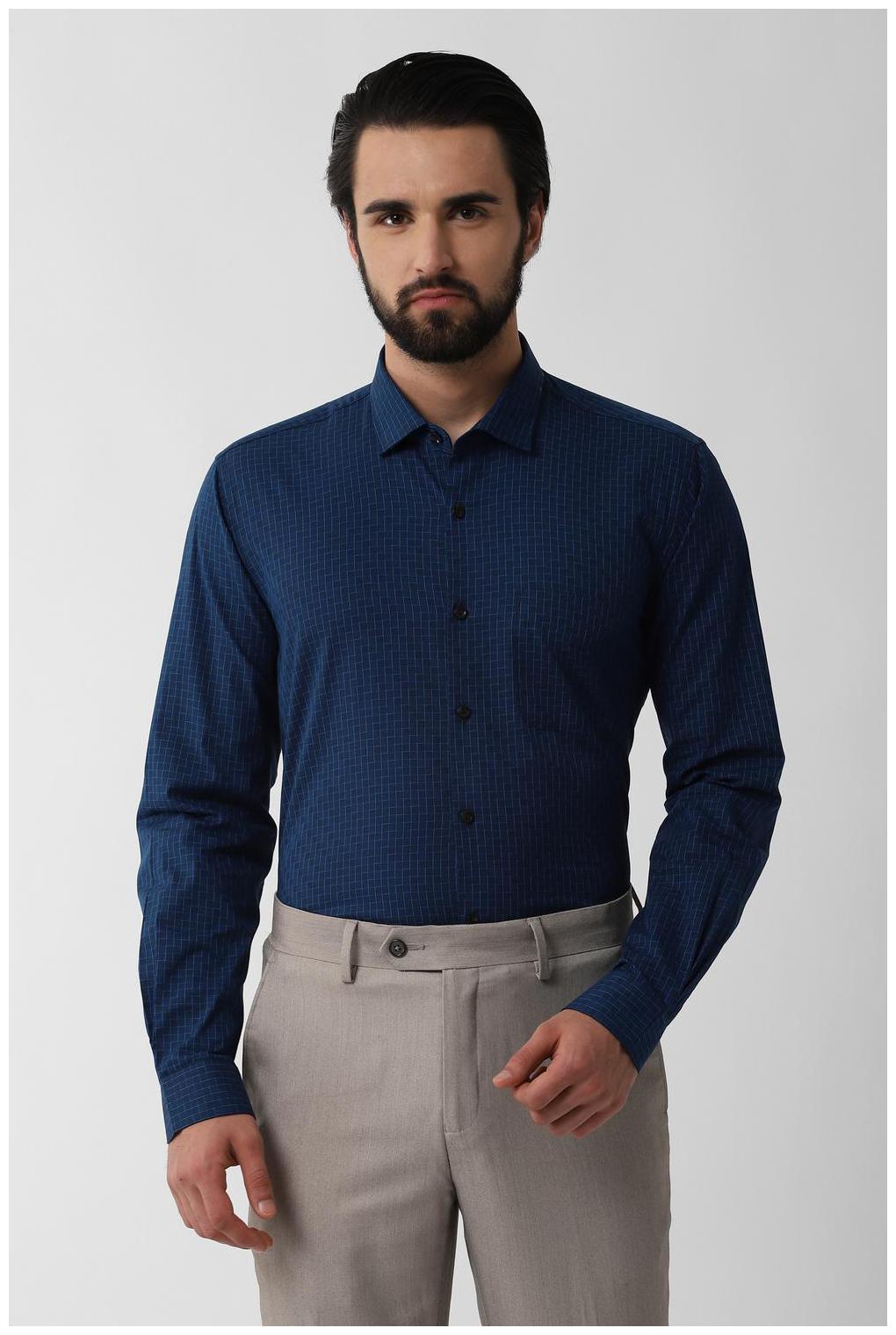 

Peter England Men Regular fit Formal Shirt - Blue