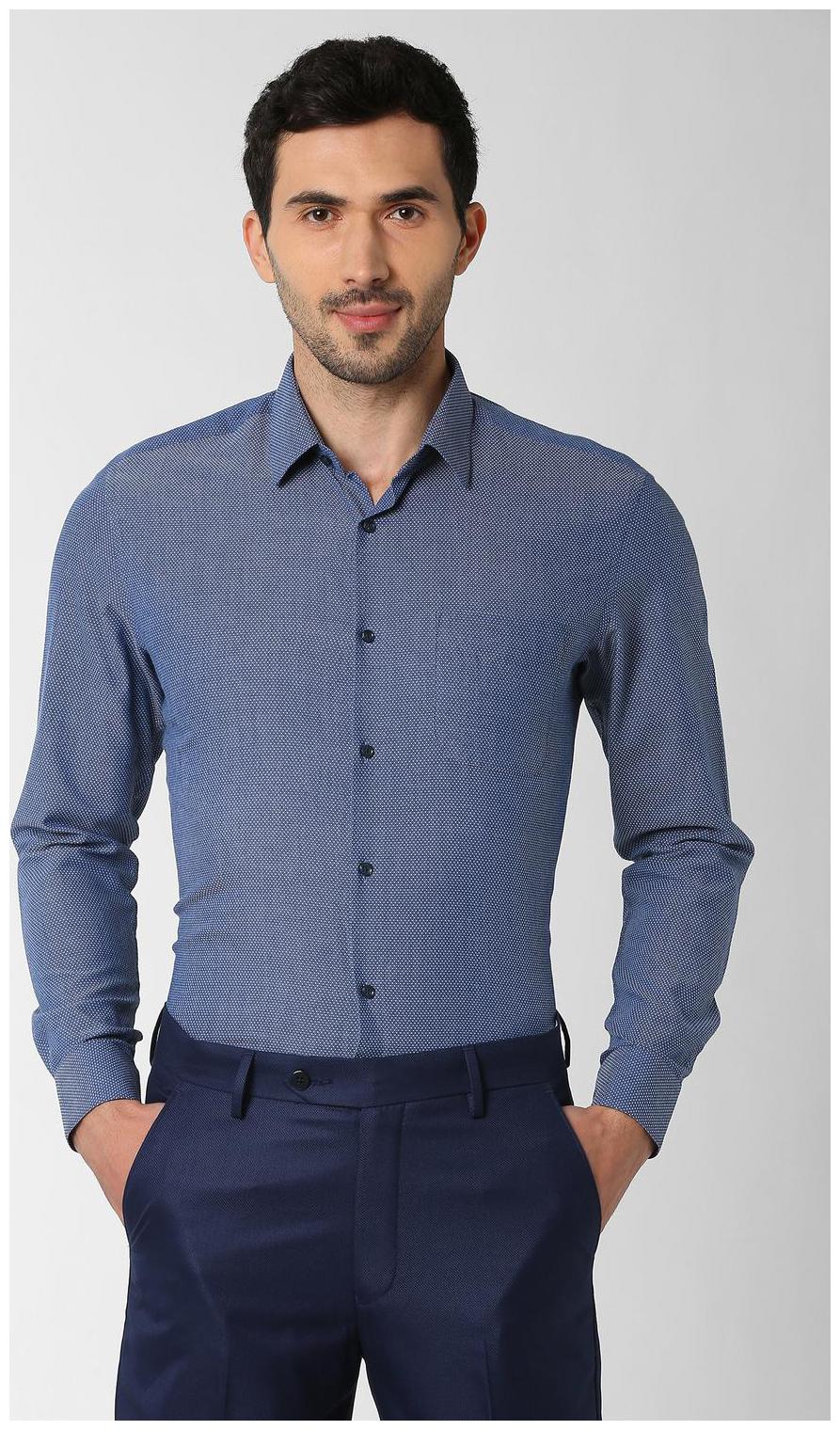 

Peter England Men Slim fit Formal Shirt - Blue