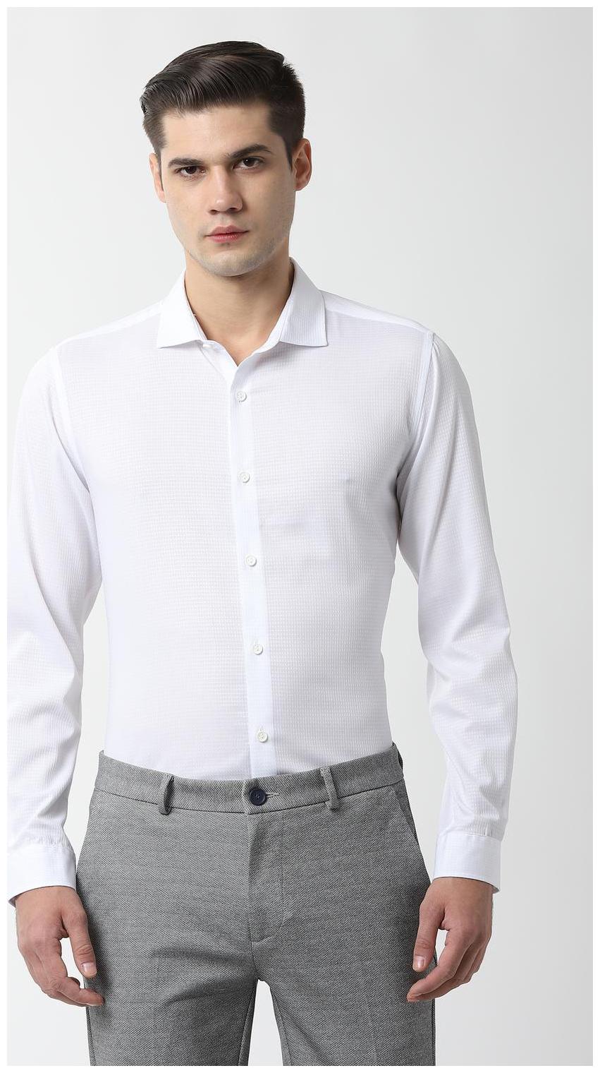 

Peter England Men Super slim fit Formal Shirt - White