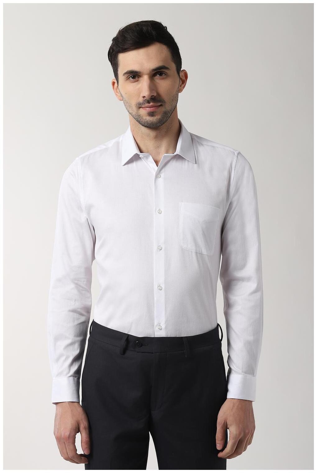 

Peter England Men Slim fit Formal Shirt - White