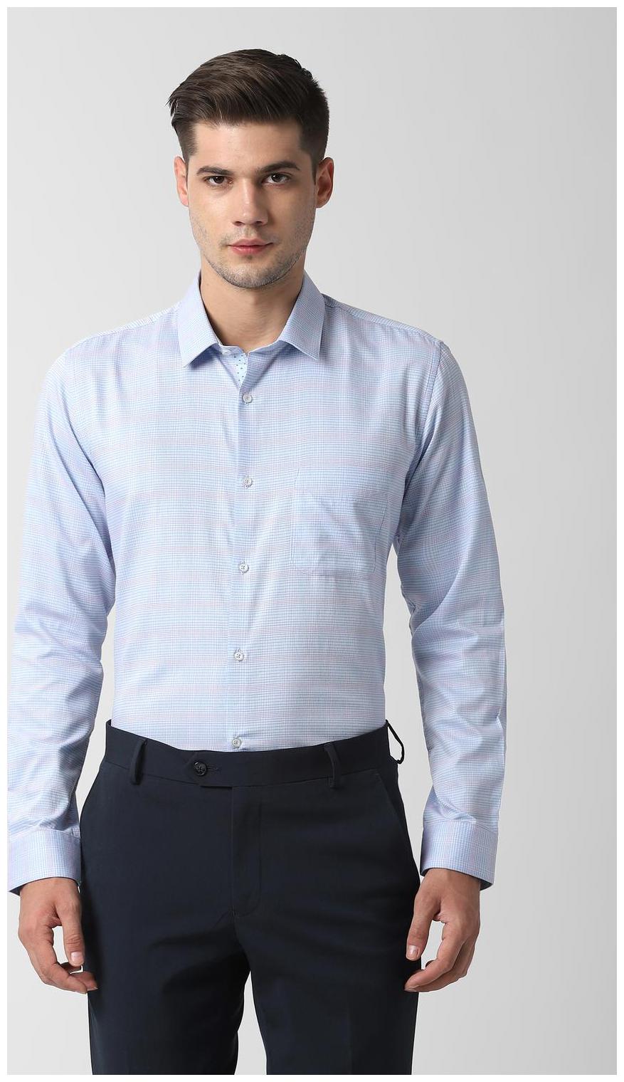 

Peter England Men Regular fit Formal Shirt - Blue