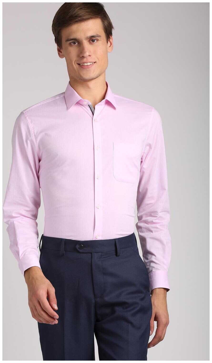 

Peter England Men Super slim fit Formal Shirt - Pink