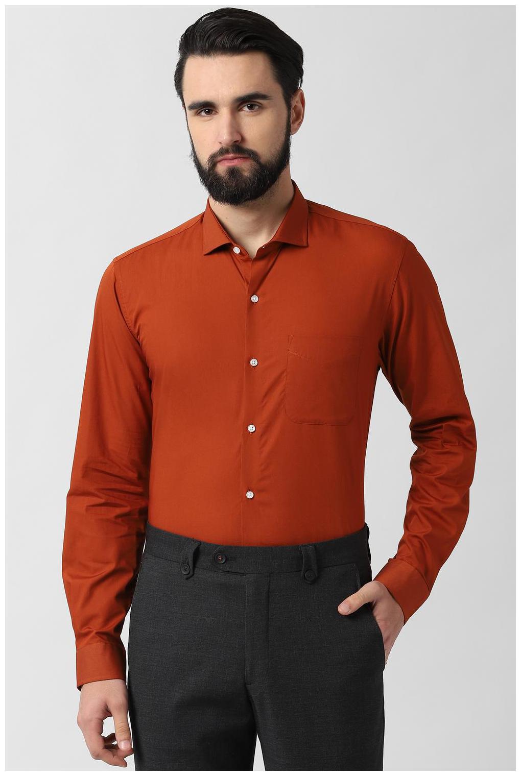 

Peter England Men Slim fit Formal Shirt - Brown
