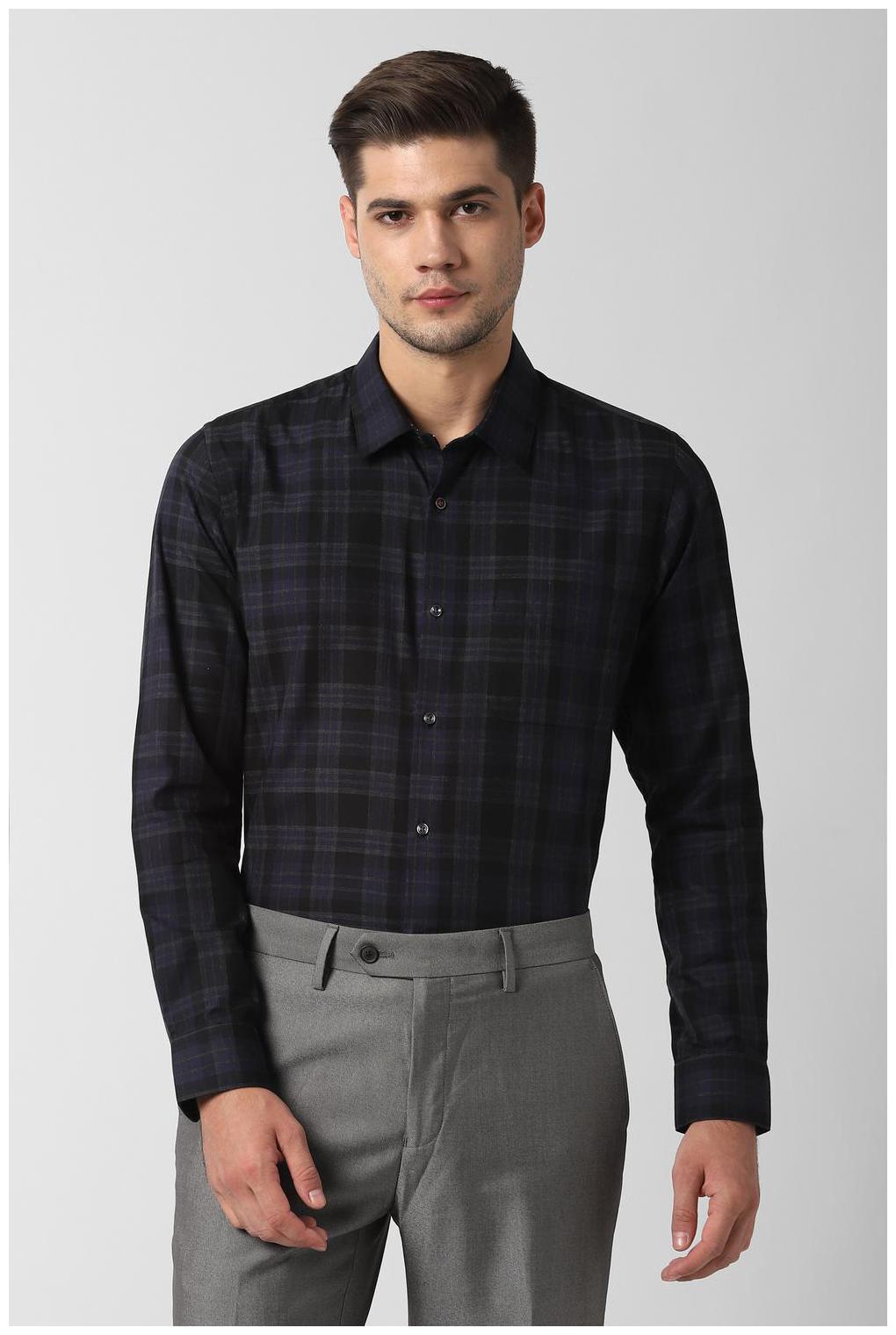 

Peter England Men Slim fit Formal Shirt - Black