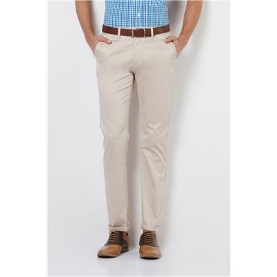 

Peter England Men Beige Solid Slim fit Regular trousers