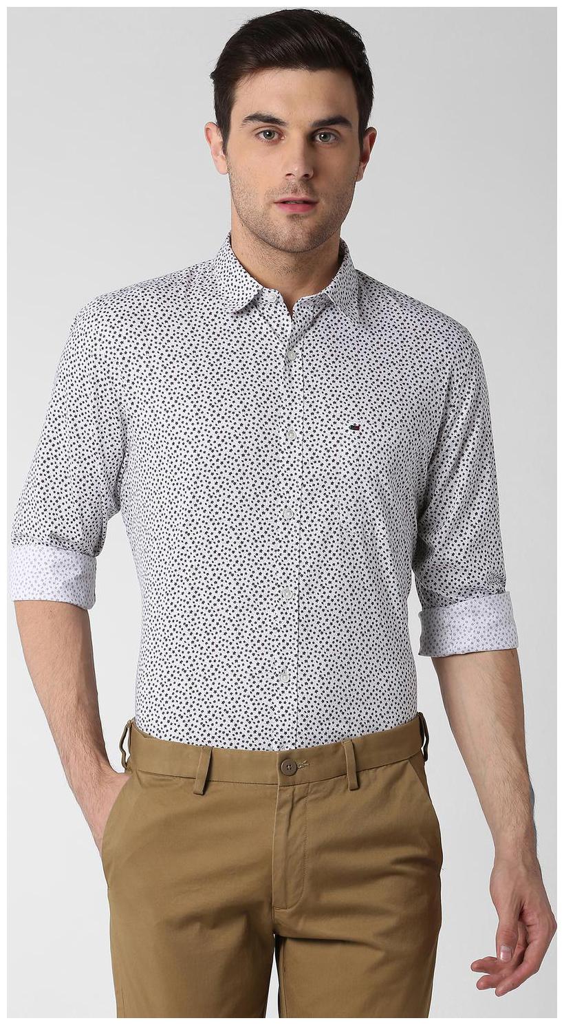 

Peter England Men Grey Printed Slim Fit Casual Shirt