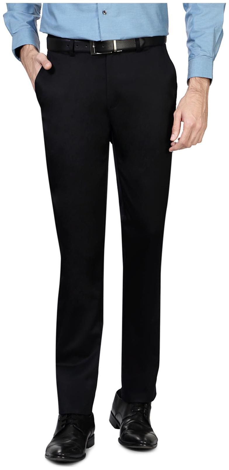 

Peter England Men Solid Slim Fit Formal Trouser - Black