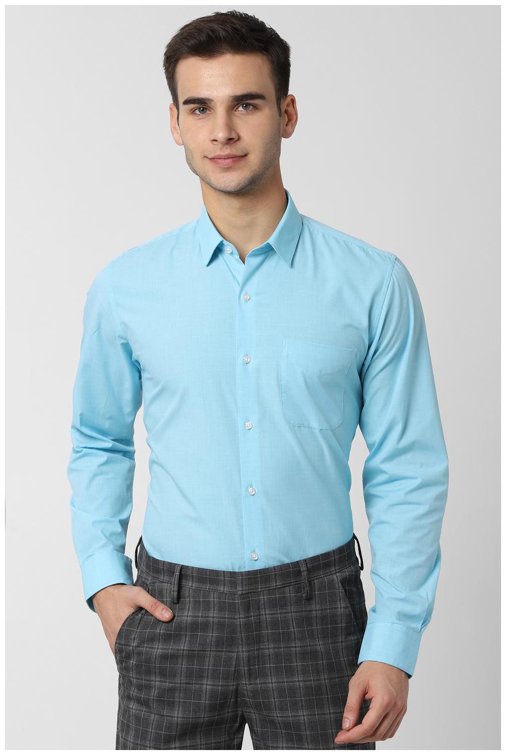 

Peter England Men Slim fit Formal Shirt - Blue