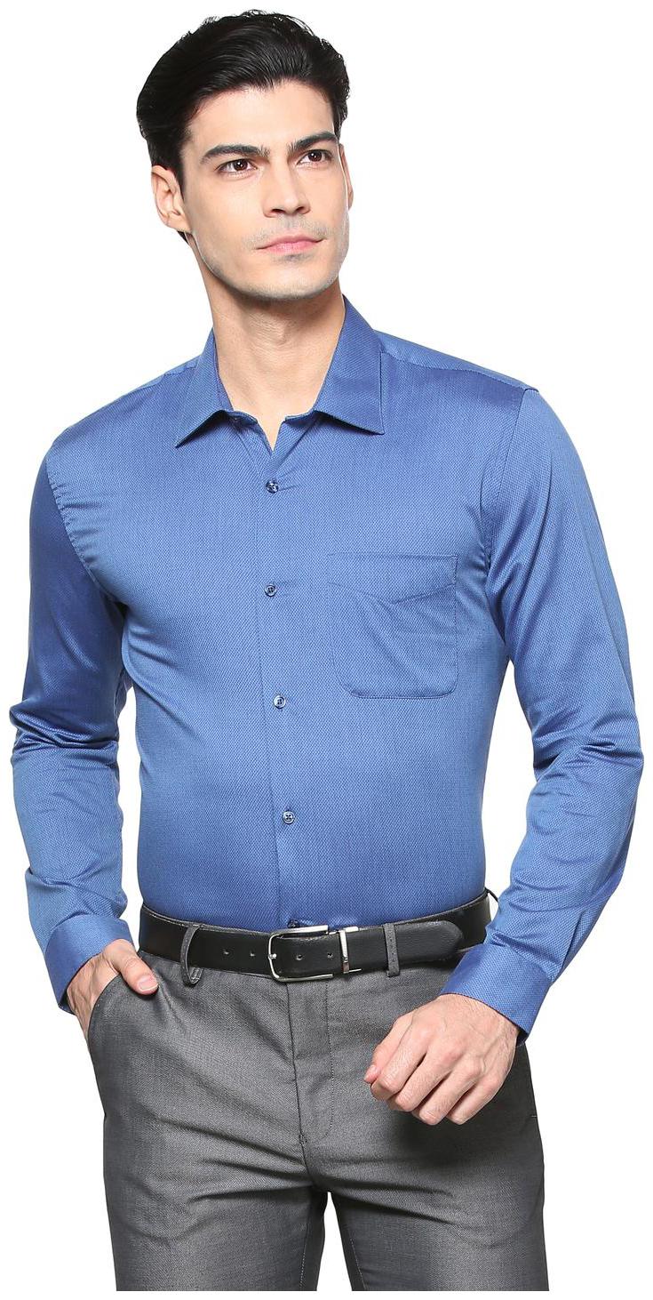 

Peter England Men Slim fit Formal Shirt - Blue