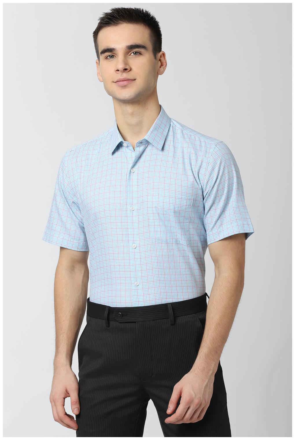 

Peter England Men Regular fit Formal Shirt - Blue