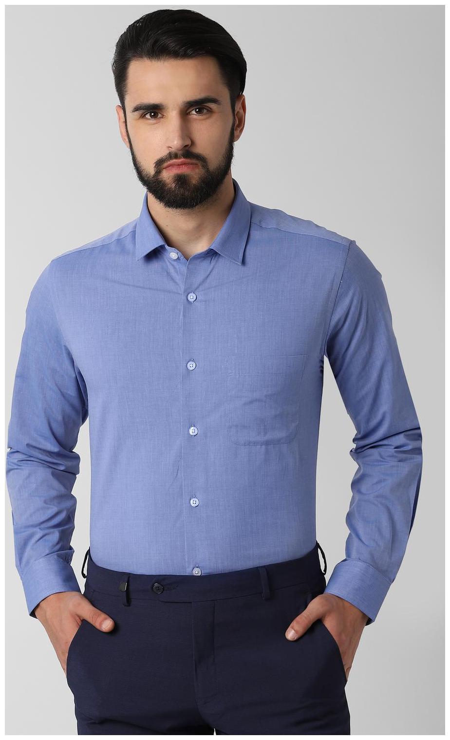 

Peter England Men Slim fit Formal Shirt - Blue