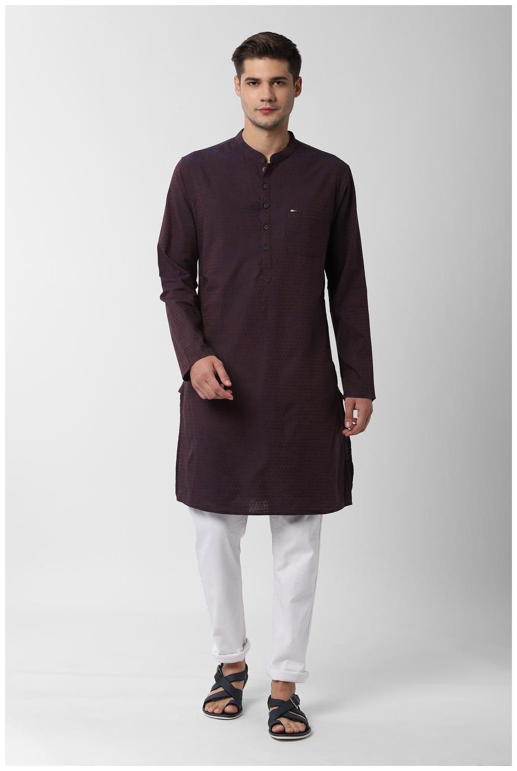 

Peter England Men Brown Slim Fit Kurta