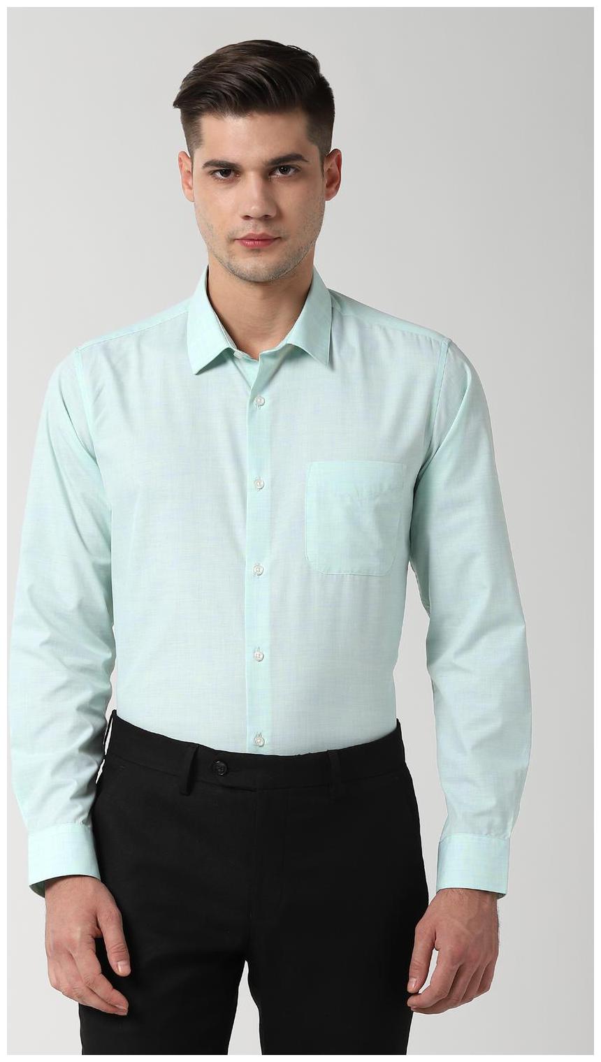 

Peter England Men Slim fit Formal Shirt - Green