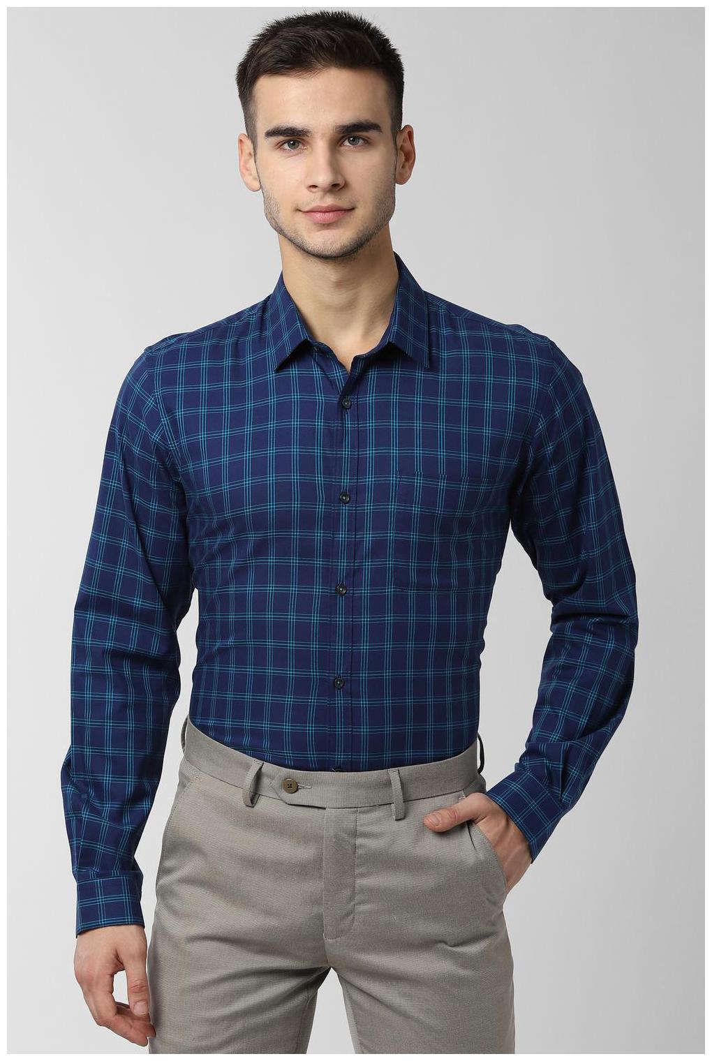 

Peter England Men Slim fit Formal Shirt - Navy blue