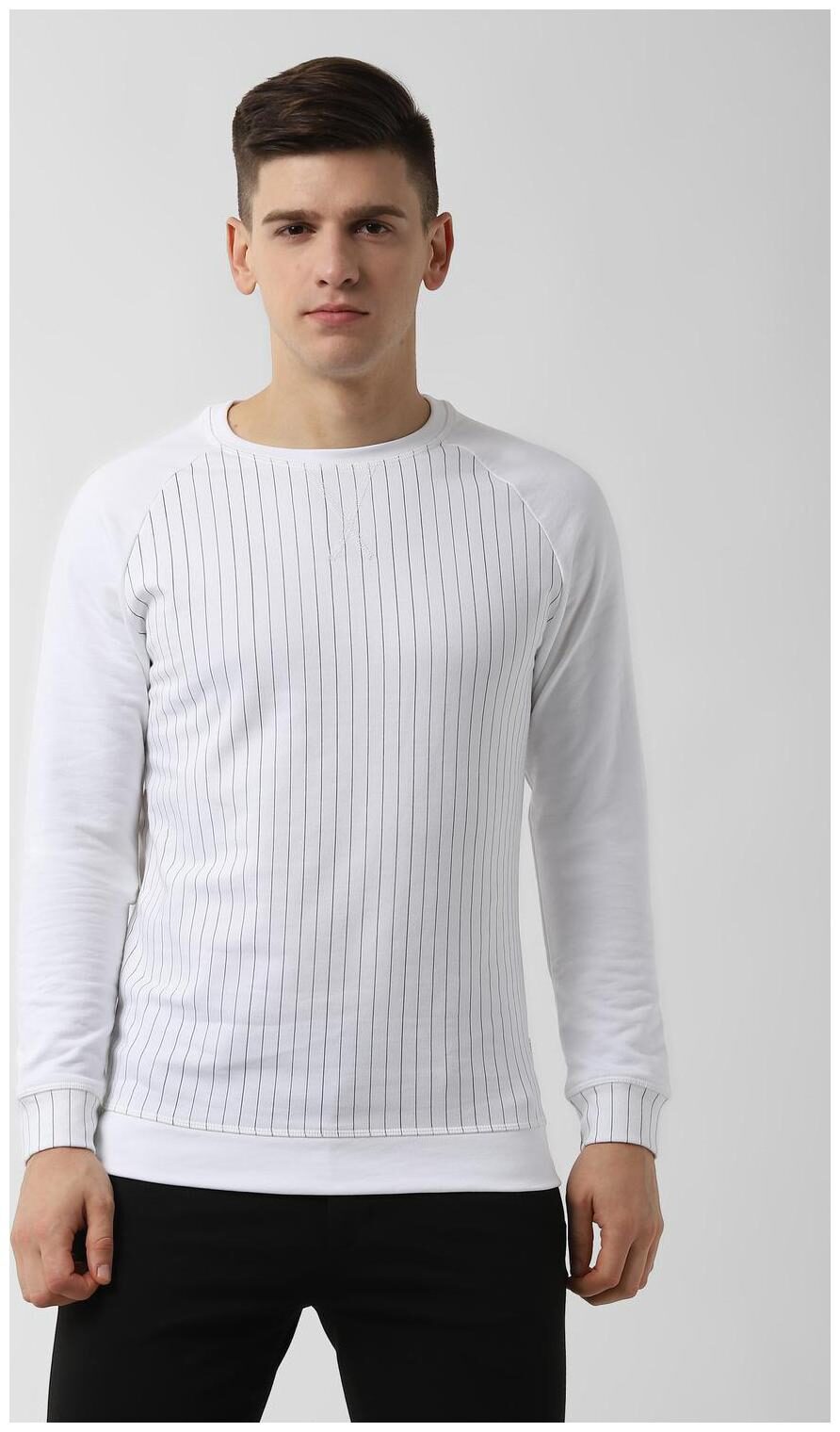 

Peter England Men White Round neck Sweatshirt