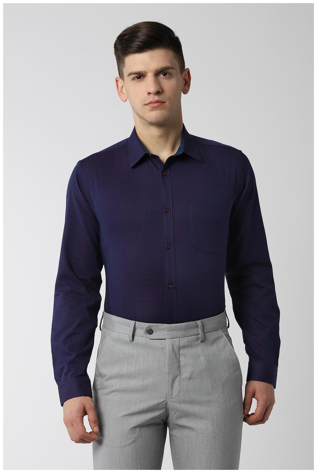 

Peter England Men Regular fit Formal Shirt - Blue