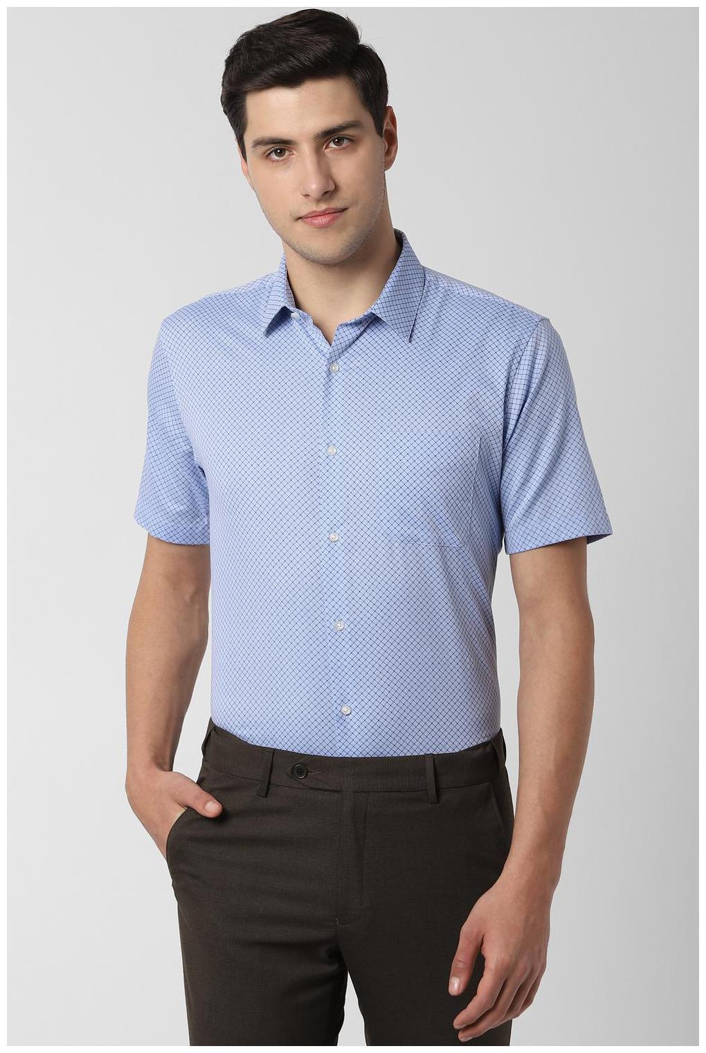 

Peter England Men Regular fit Formal Shirt - Blue