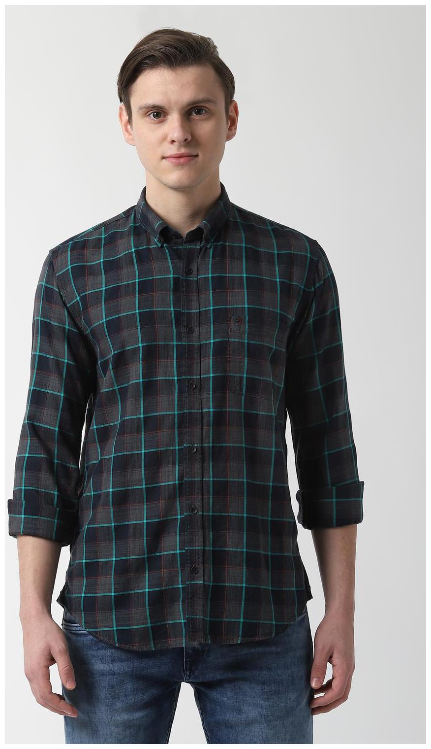 

Peter England Men Multi Checked Slim Fit Casual Shirt