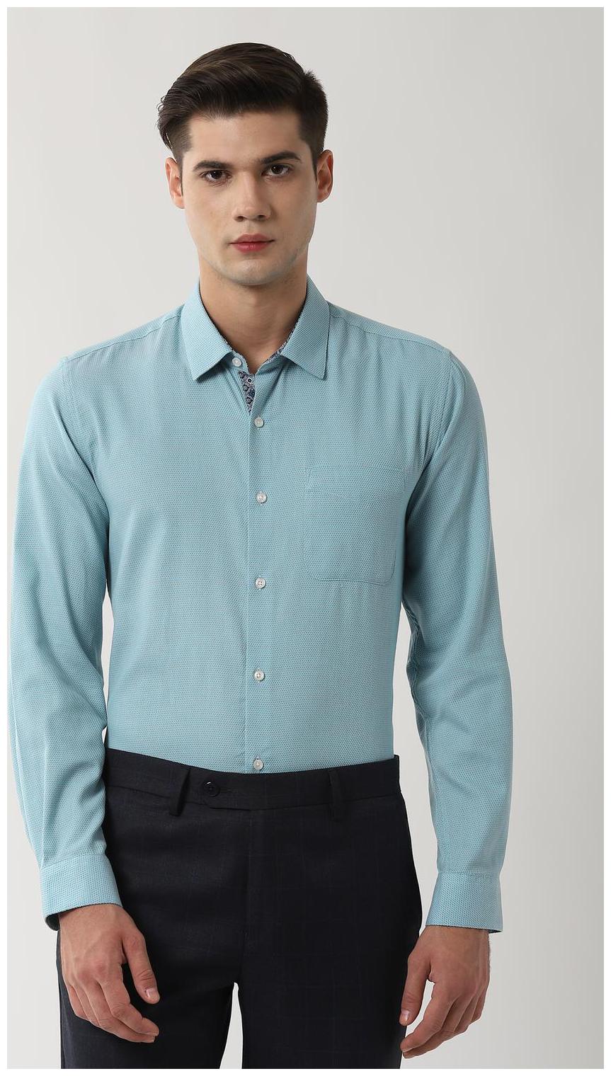 

Peter England Men Slim fit Formal Shirt - Blue