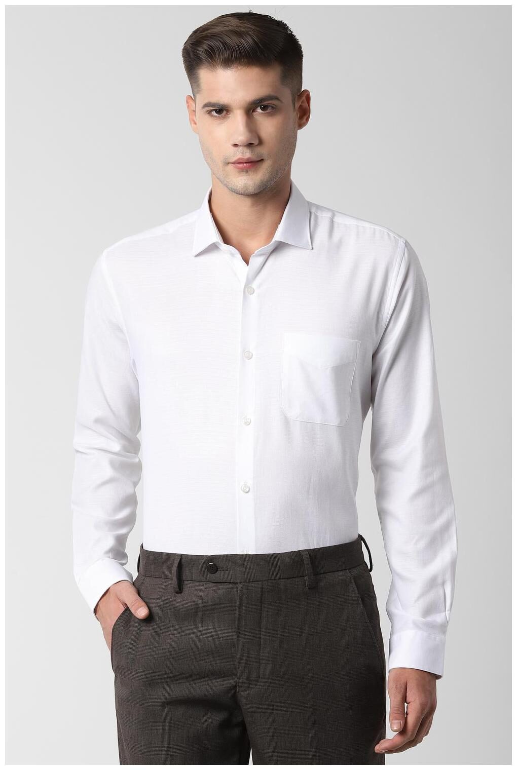 

Peter England Men Regular fit Formal Shirt - White