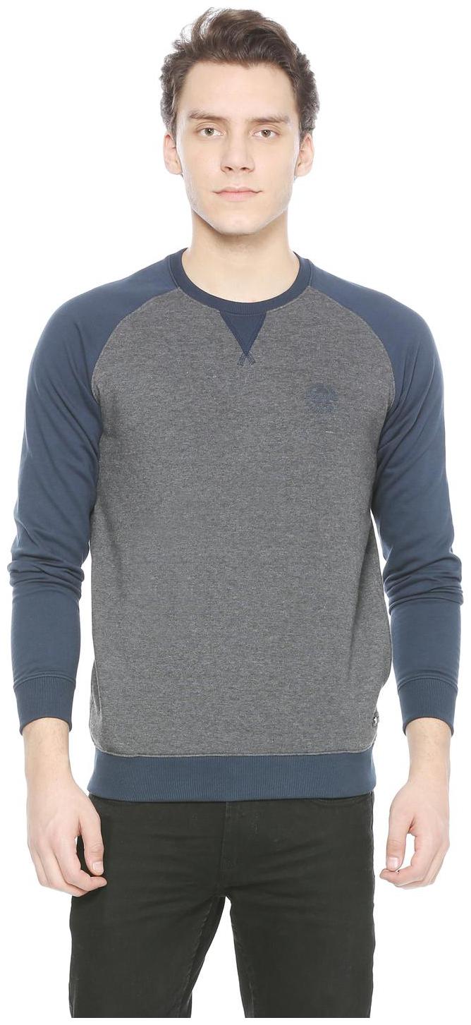 

Peter England Men Grey Round neck Sweatshirt