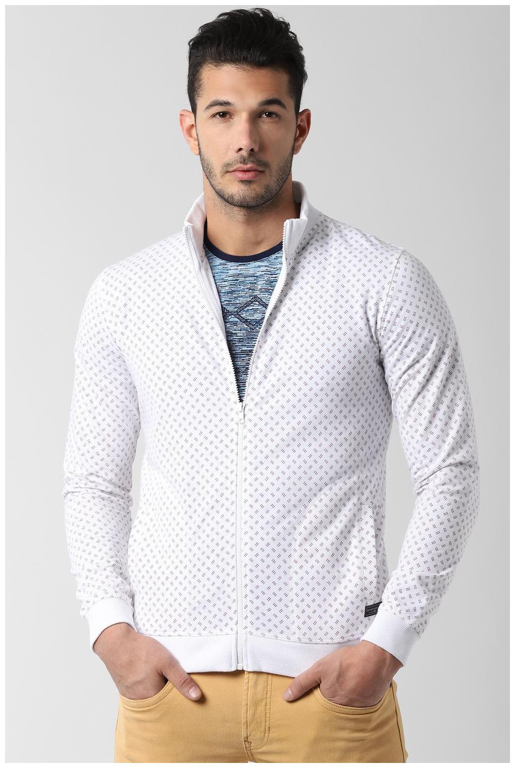 

Peter England Men White Round neck Sweatshirt
