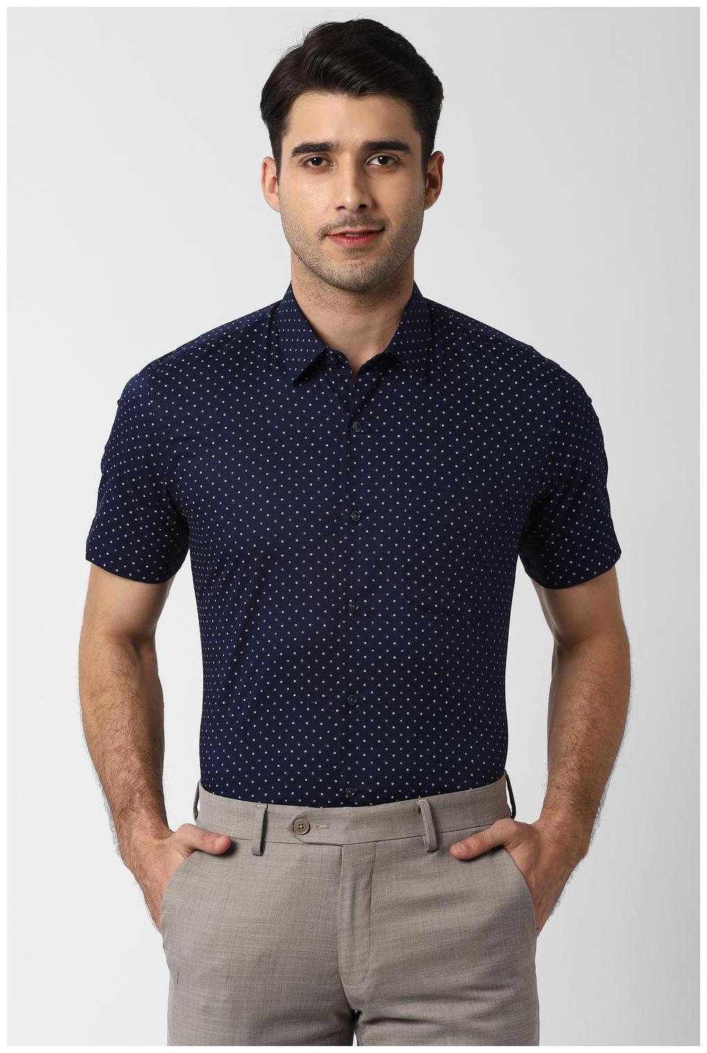 

Peter England Men Slim fit Formal Shirt - Blue