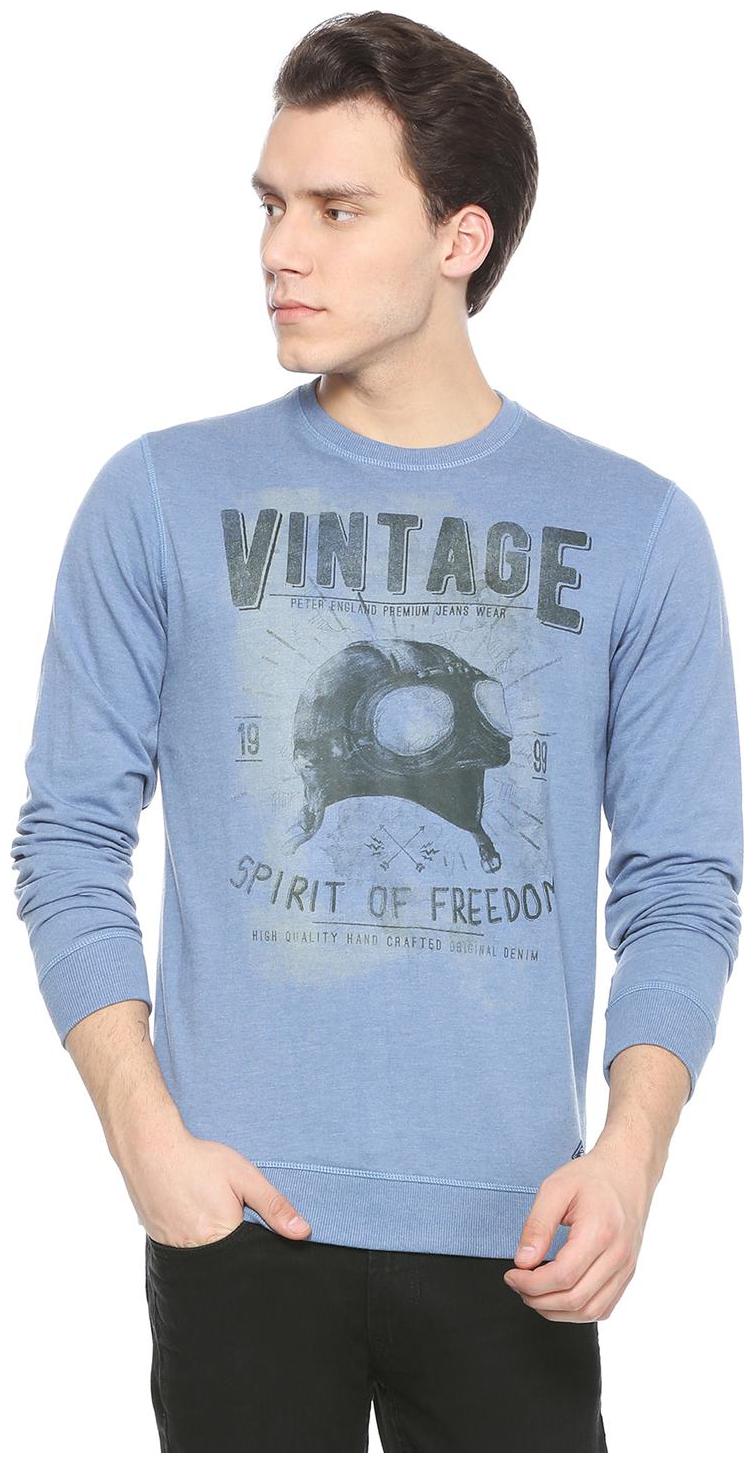 

Peter England Men Blue Round neck Sweatshirt
