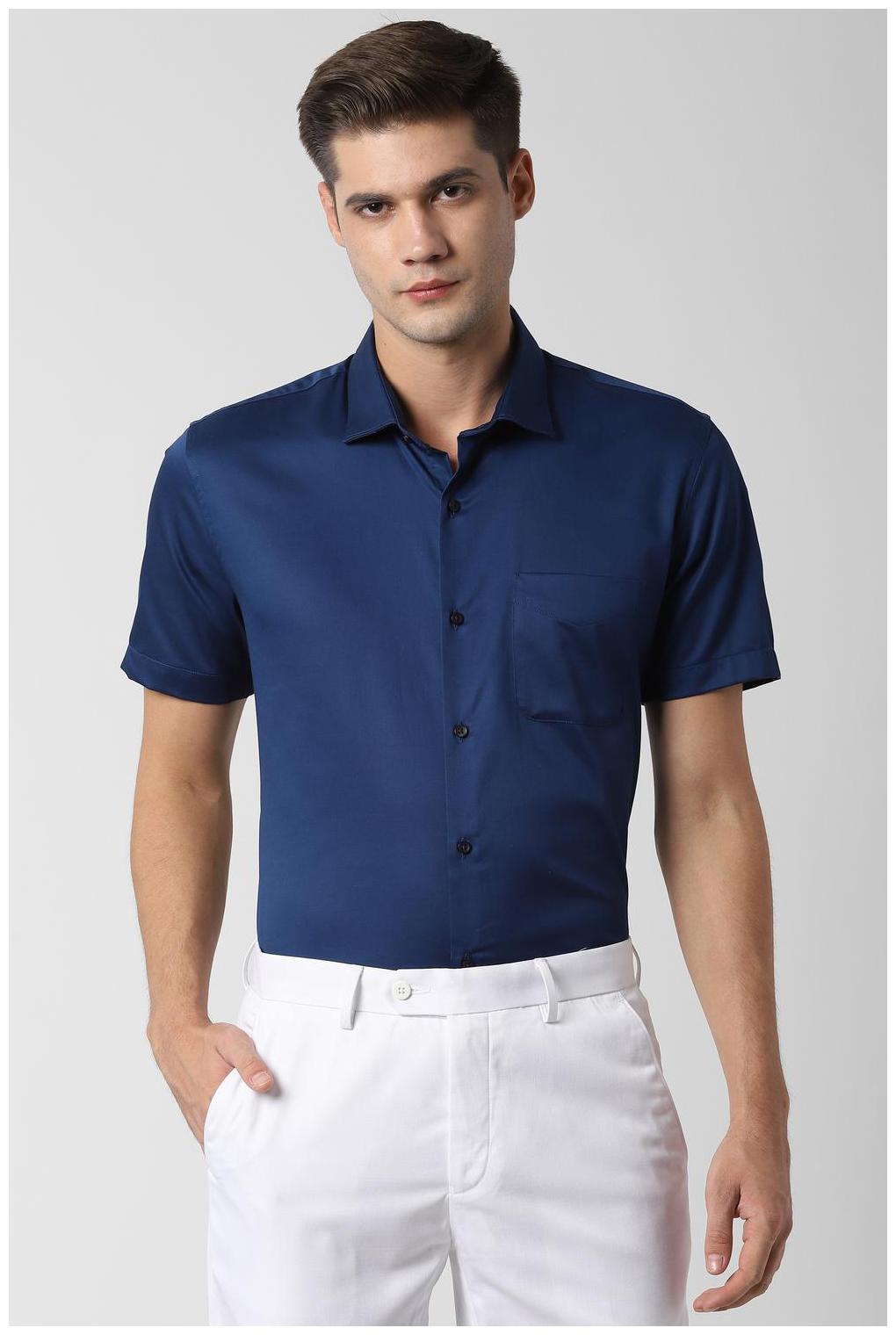 

Peter England Men Slim fit Formal Shirt - Blue