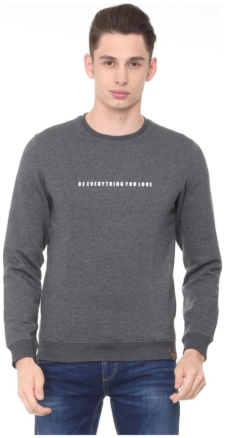 

Peter England Men Grey Round neck Sweatshirt