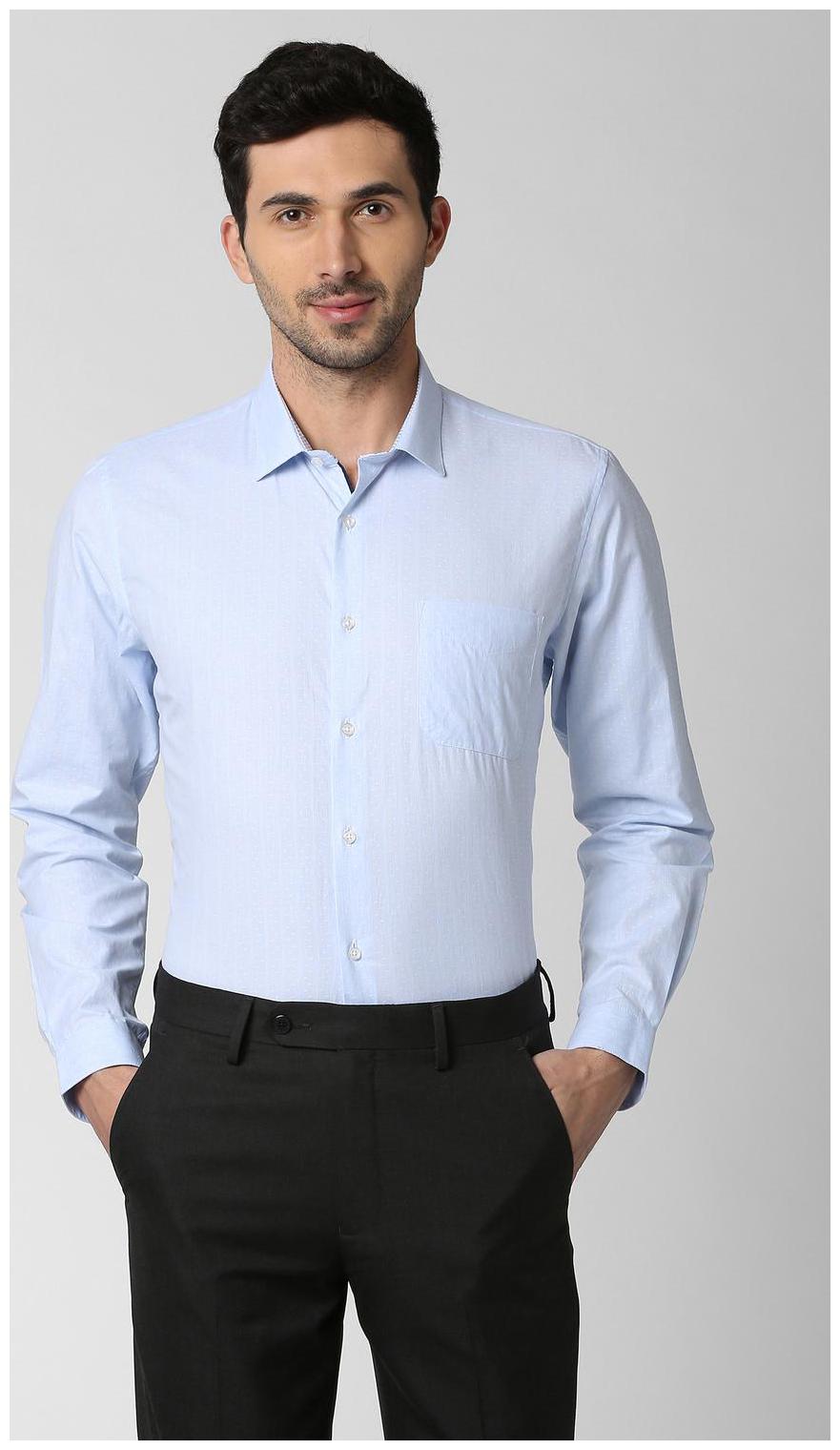 

Peter England Men Slim fit Formal Shirt - Blue