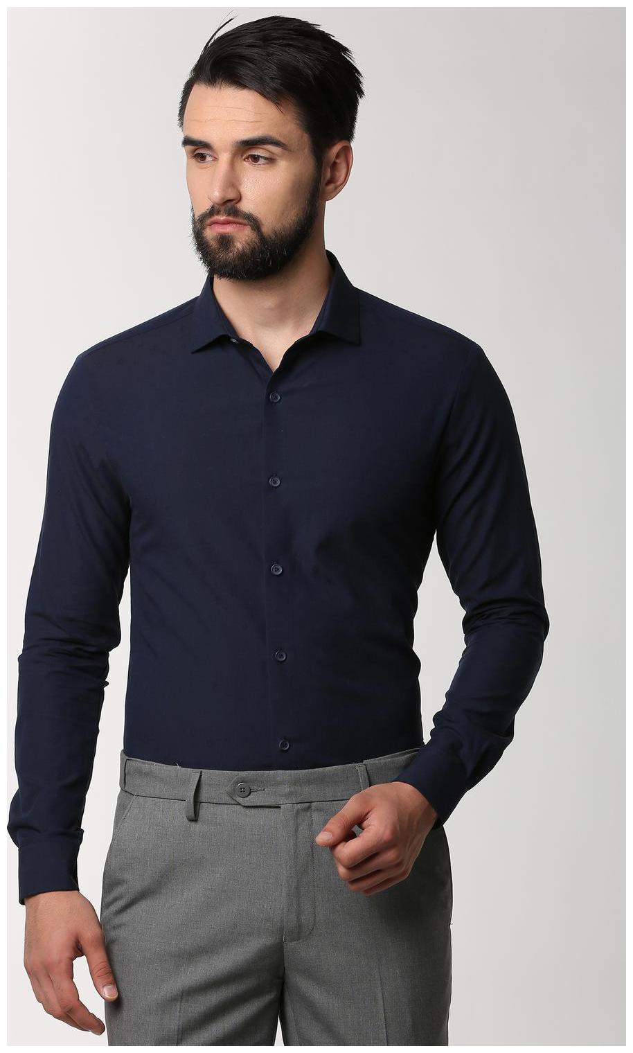

Peter England Men Slim fit Formal Shirt - Blue