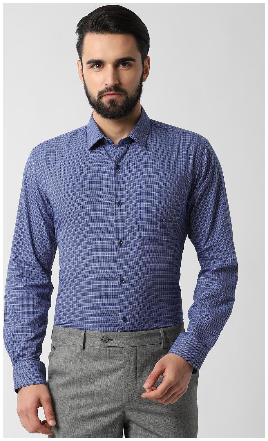 

Peter England Men Regular fit Formal Shirt - Blue