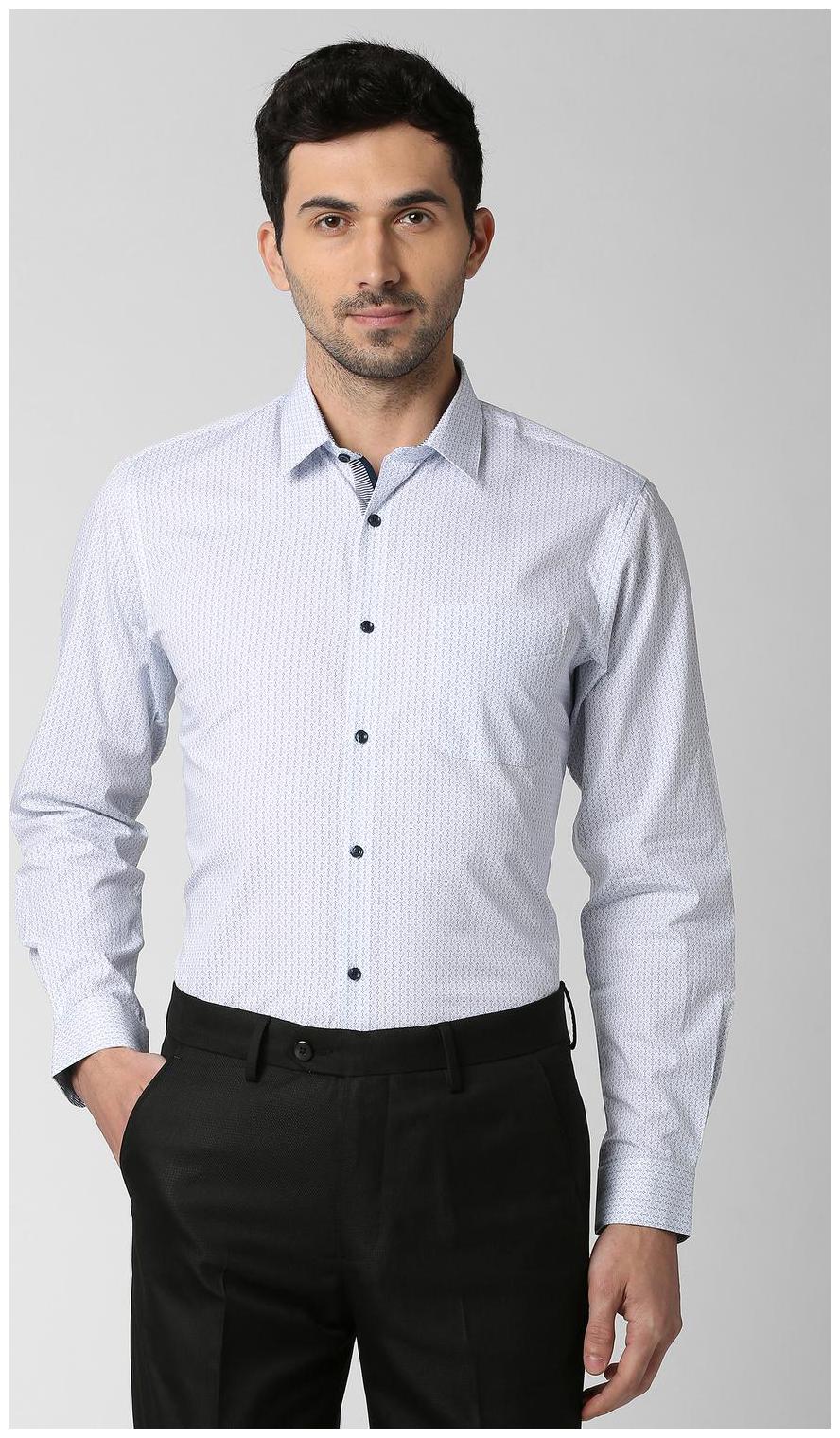 

Peter England Men Slim fit Formal Shirt - Blue