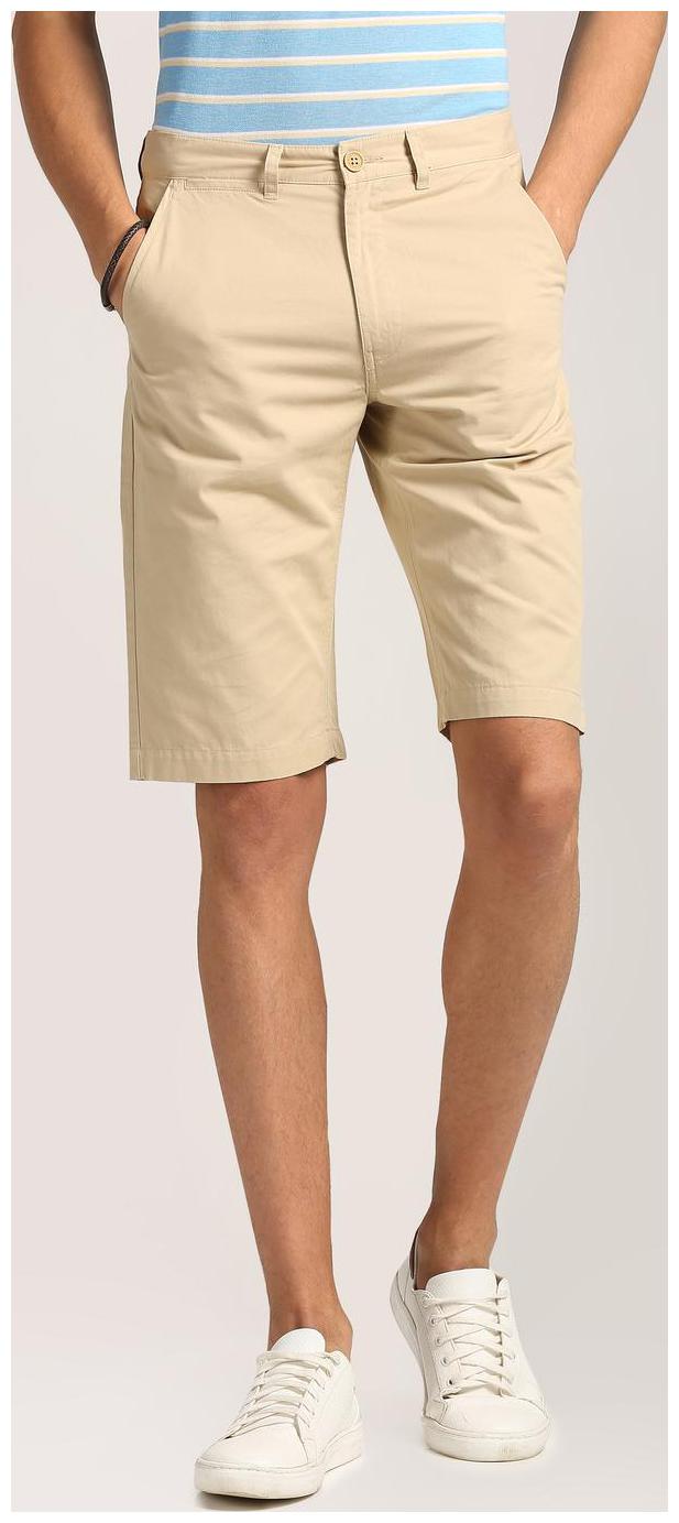 

Peter England Men Beige Regular Fit Regular Shorts