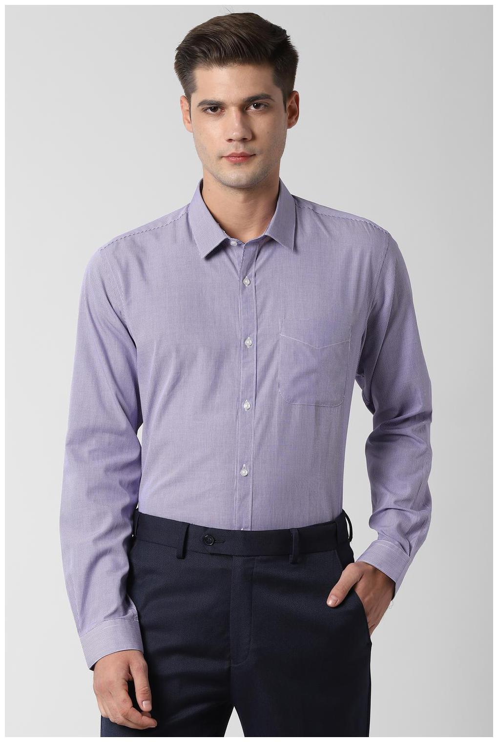 

Peter England Men Regular fit Formal Shirt - Purple