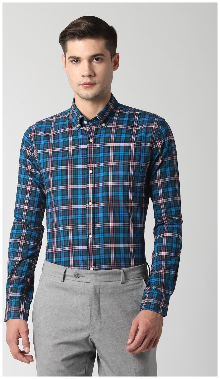 

Peter England Men Slim fit Formal Shirt - Blue