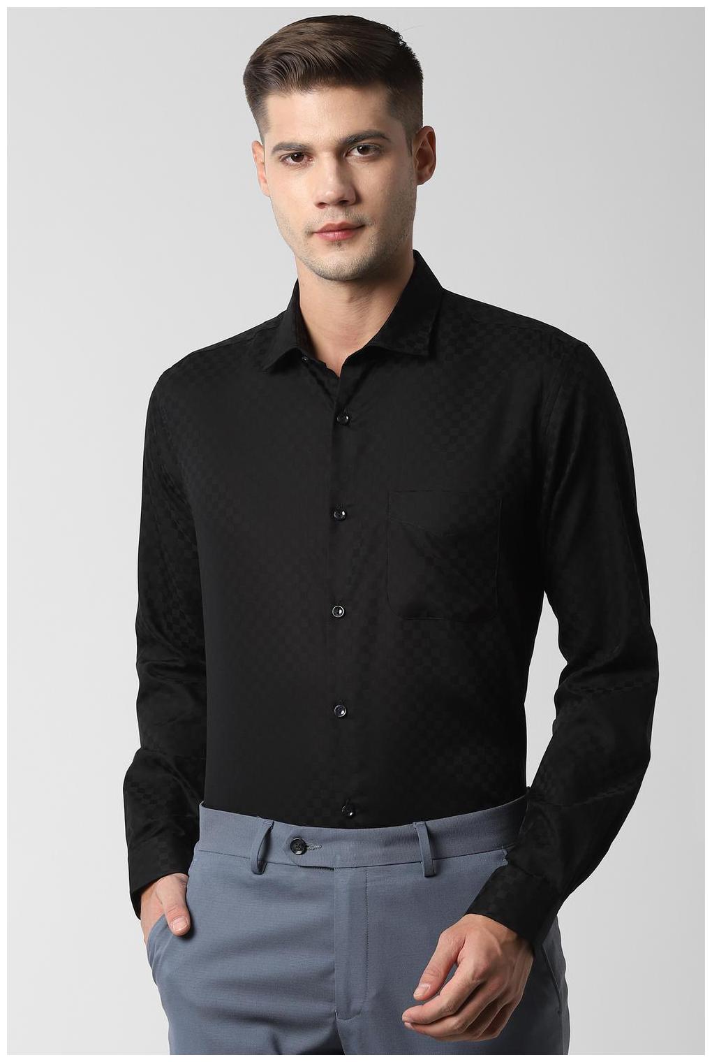 

Peter England Men Regular fit Formal Shirt - Black