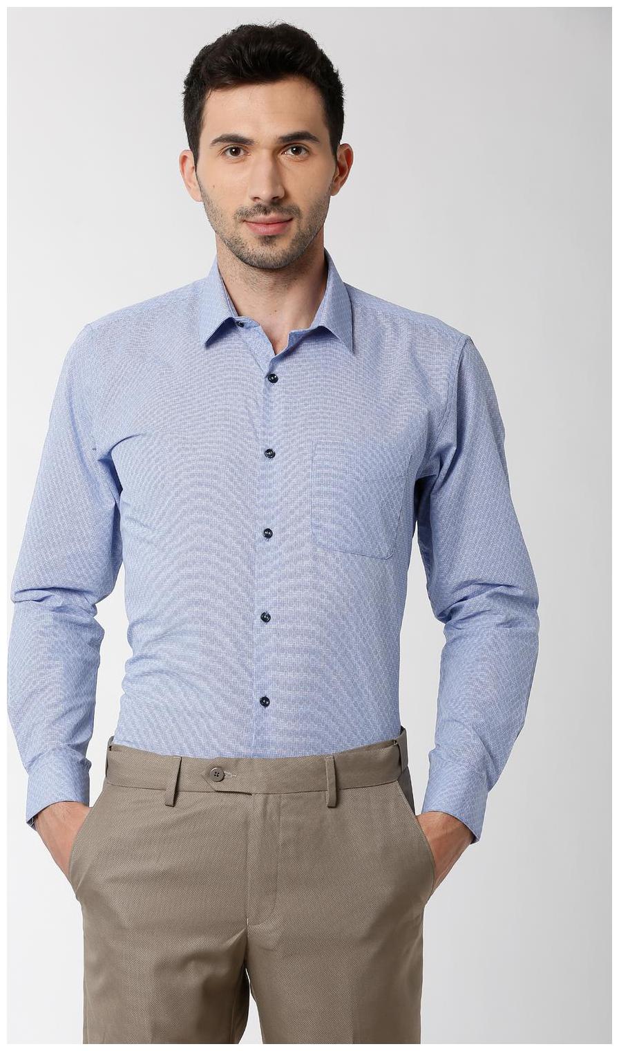 

Peter England Men Regular fit Formal Shirt - Blue