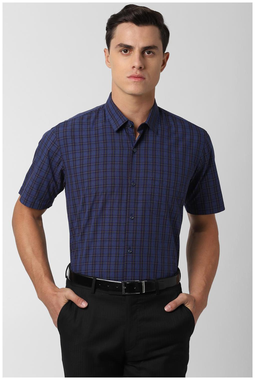

Peter England Men Regular fit Formal Shirt - Navy blue