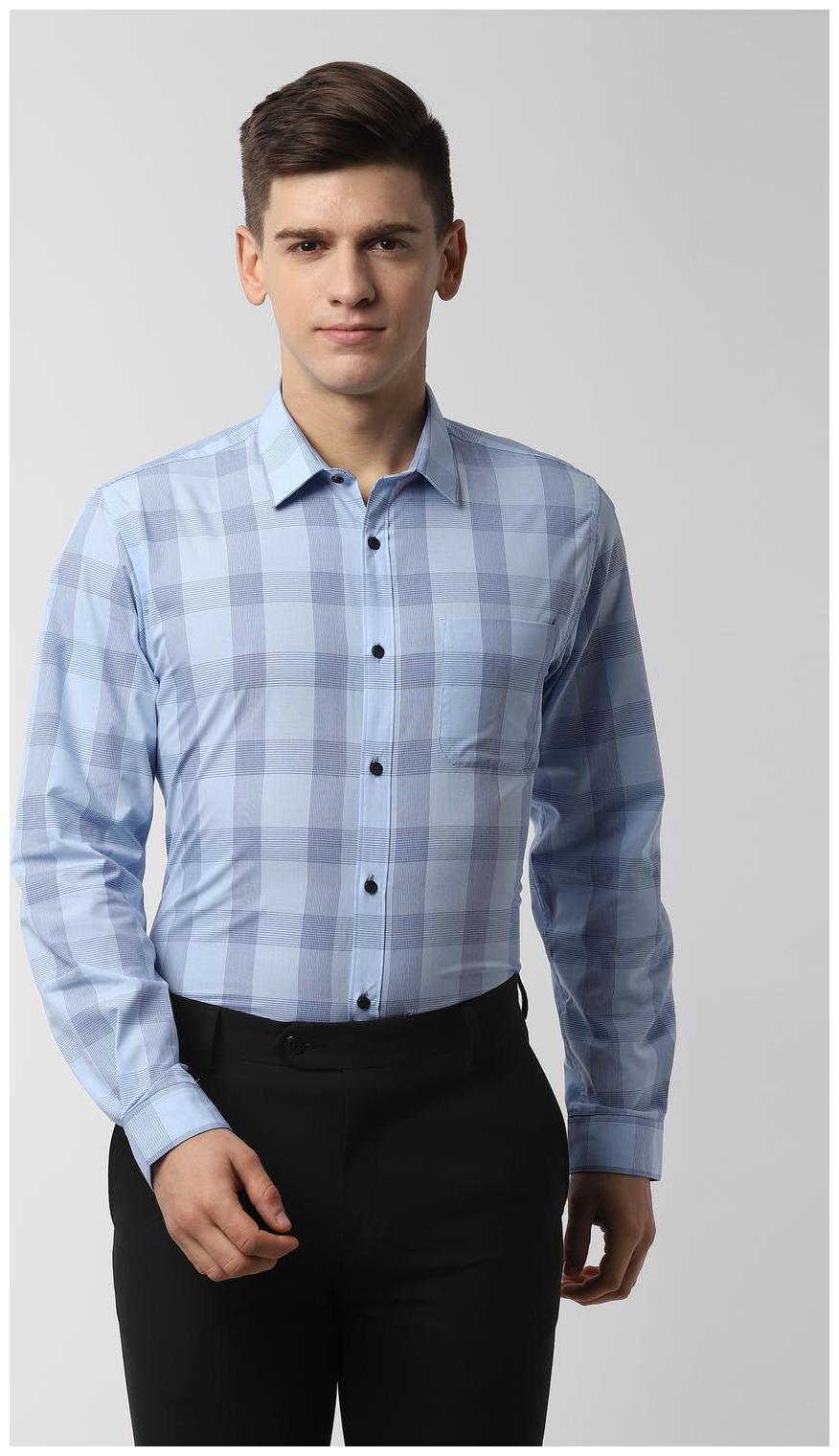 

Peter England Men Slim fit Formal Shirt - Blue