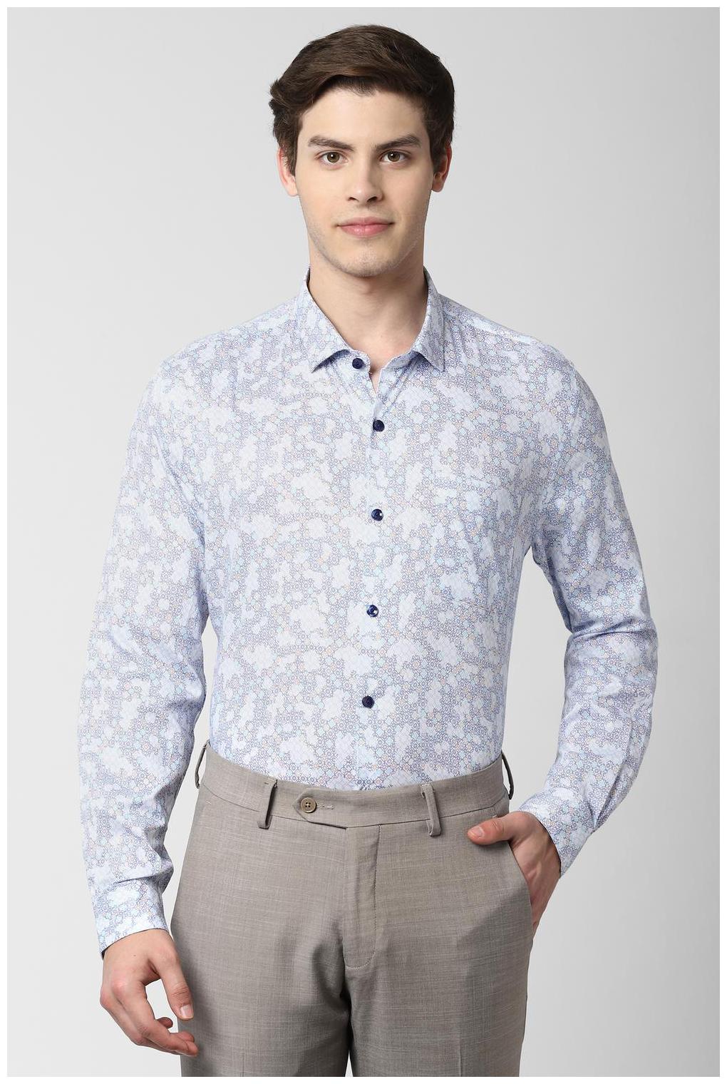 

Peter England Men Slim fit Formal Shirt - Blue