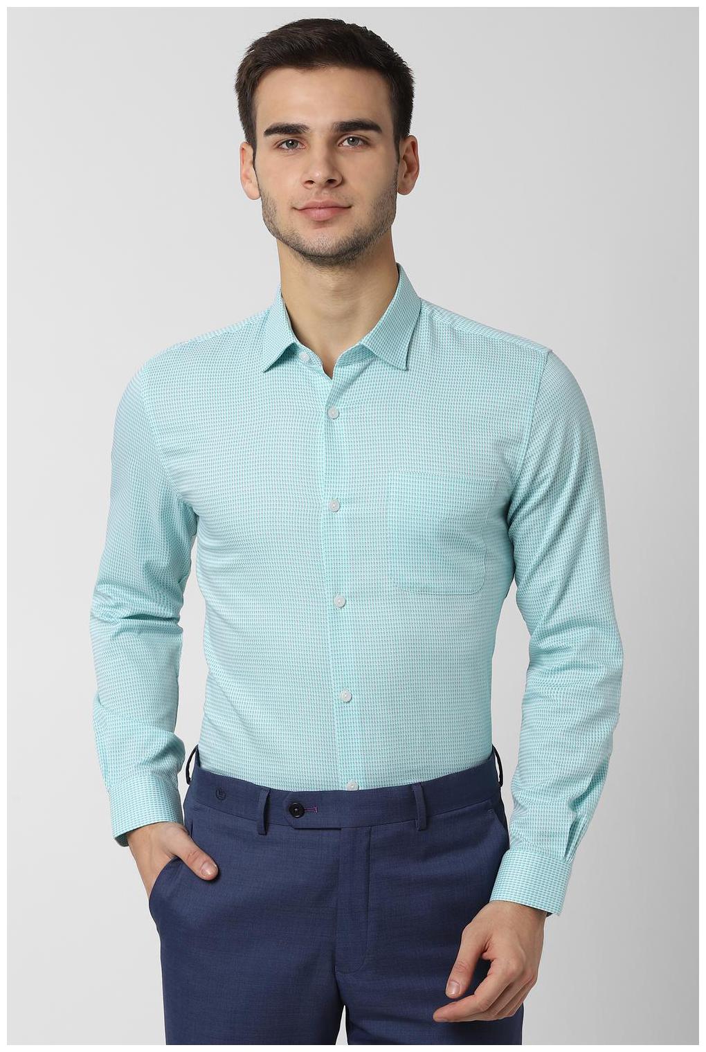 

Peter England Men Slim fit Formal Shirt - Blue