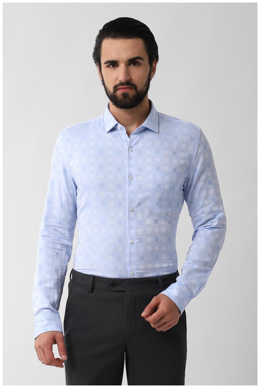 

Peter England Men Slim fit Formal Shirt - Blue