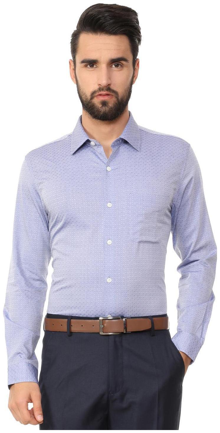 

Peter England Men Slim fit Formal Shirt - Blue