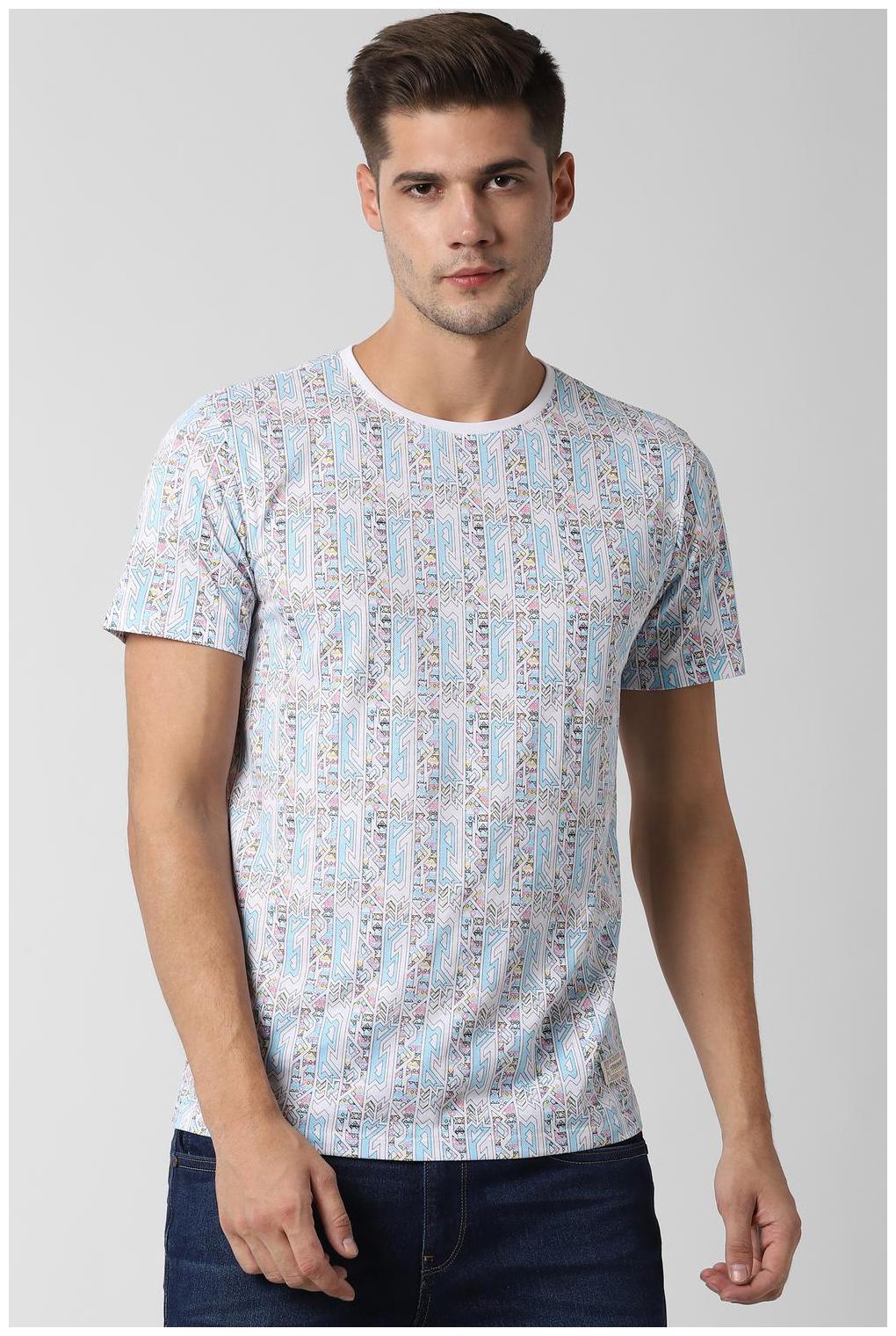 

Peter England Men White Slim fit Cotton Blend Round neck T-Shirt - Pack Of 1